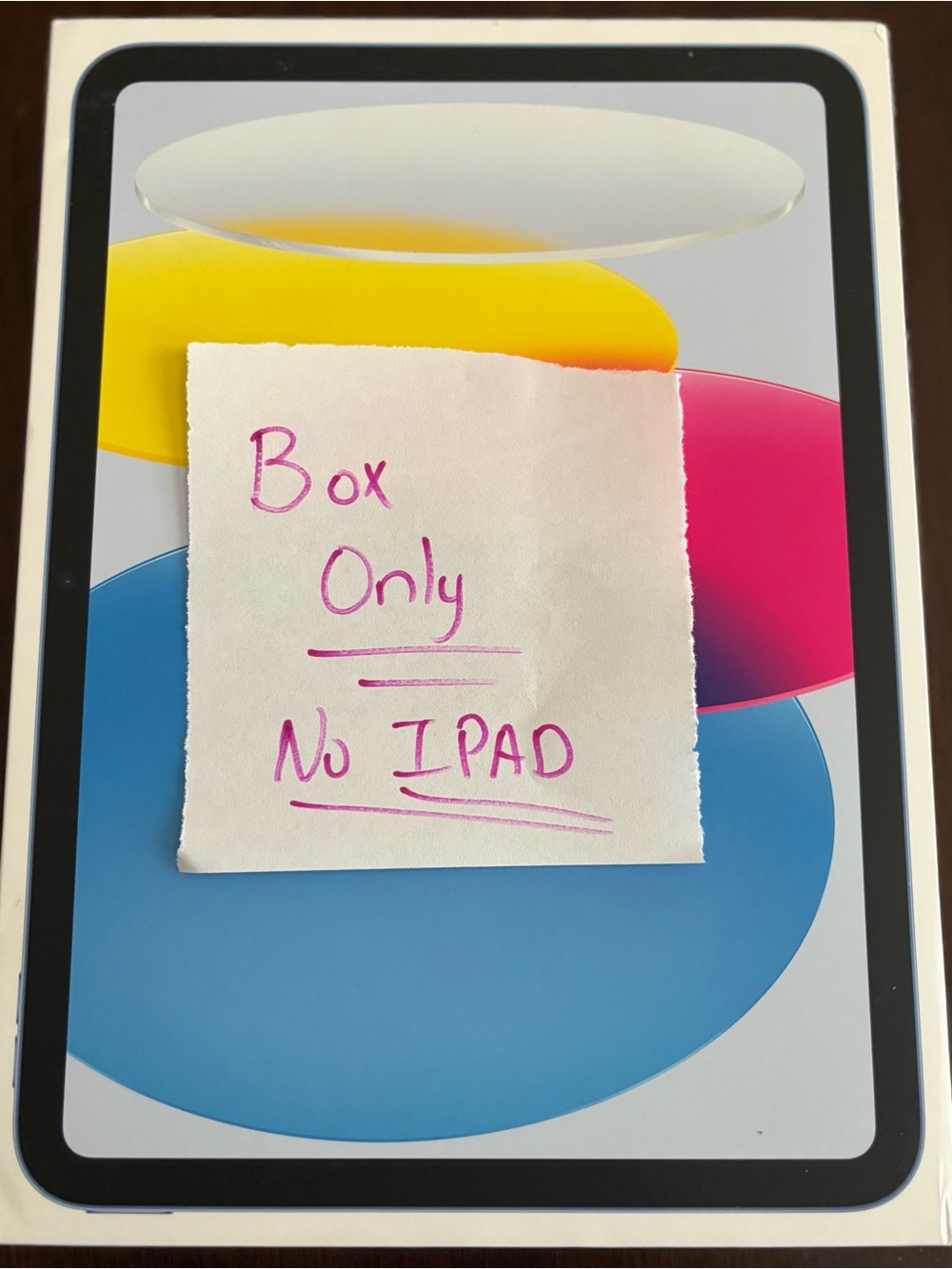 EMPTY BOX Apple iPad 10th Gen 64GB Blue A2696